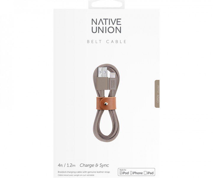 Кабель Native Union Belt Cable Lightning Medium Taupe